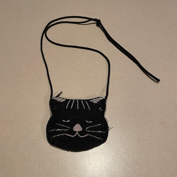 Lillian Vernon - Cat - Bead and Sequin Small Coin / Card Purse - Picture 2 of 7